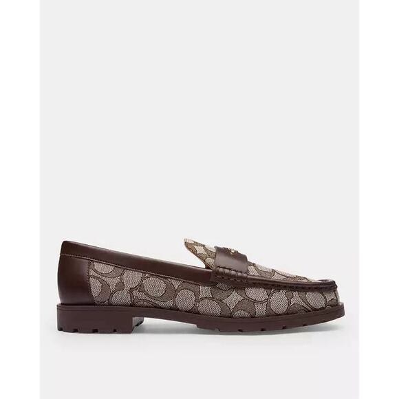 NWT Coach Women's Janie Loafer Signature jacquard Maple CZ087 US 11 - Picture 5 of 11